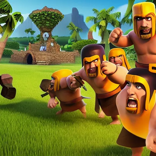 Image similar to “clash of clans papaya, UHD, hyperrealistic render, 4k”