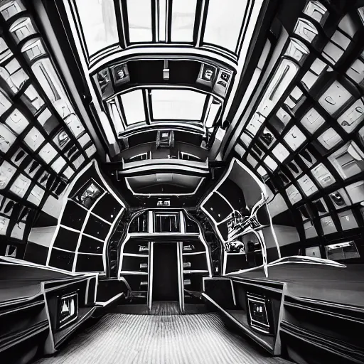 Prompt: massive interior of a space cruiser created with gothic architectural style