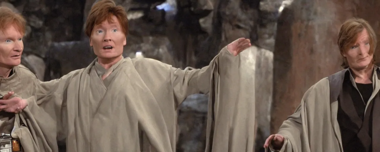 Prompt: conan obrien in star wars episode iv