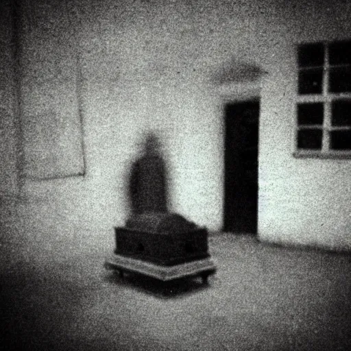 Image similar to black coffin, insane nightmare, no light, everything is blurred, very poor quality of photography, 2 mpx quality, grainy picture