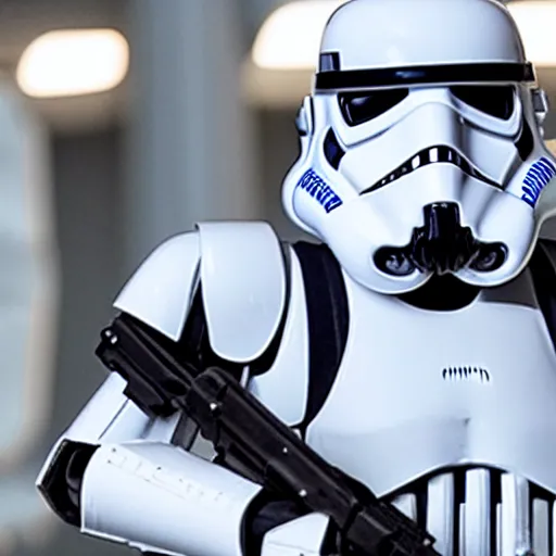 Prompt: new stormtrooper design in a new star wars movie