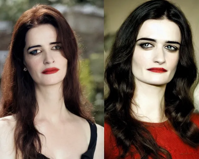 Image similar to mixture of eva green and rachel weisz