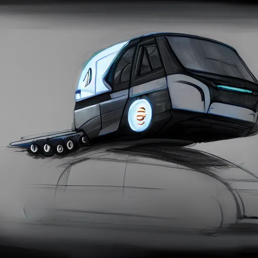 Image similar to concept art new transport vehicle design, studio photo halo