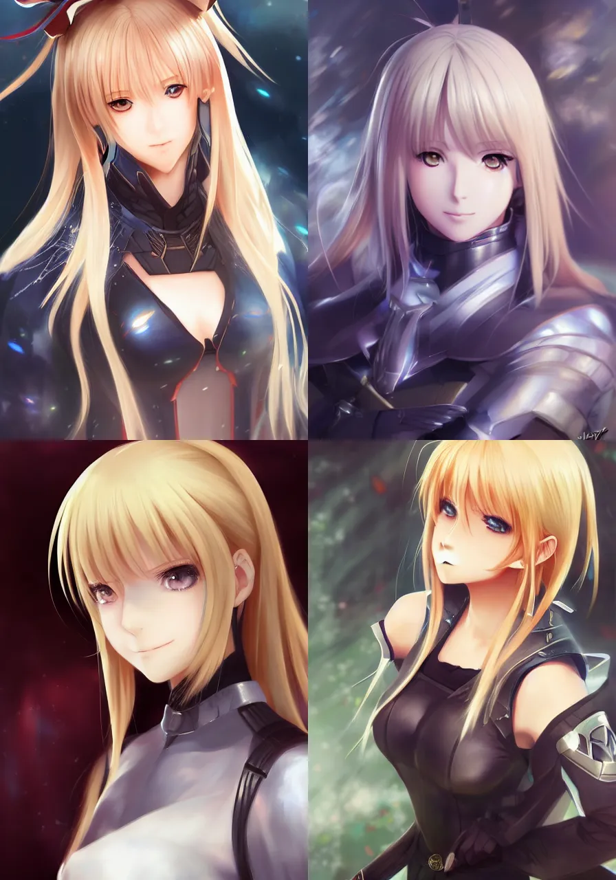 Prompt: A realistic anime portrait of saber in anime fate, digital painting, by Stanley Artgerm Lau, Sakimichan, WLOP and Rossdraws, digtial painting, trending on ArtStation, deviantart