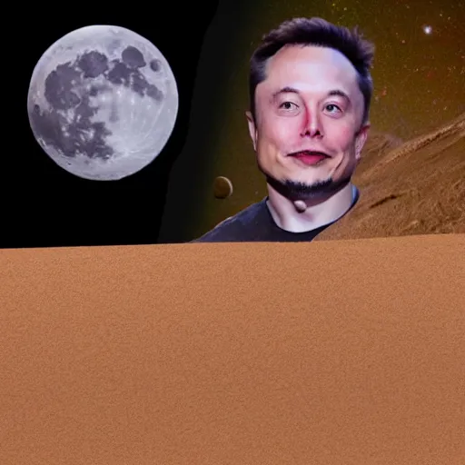 Prompt: Elon musk as the moon