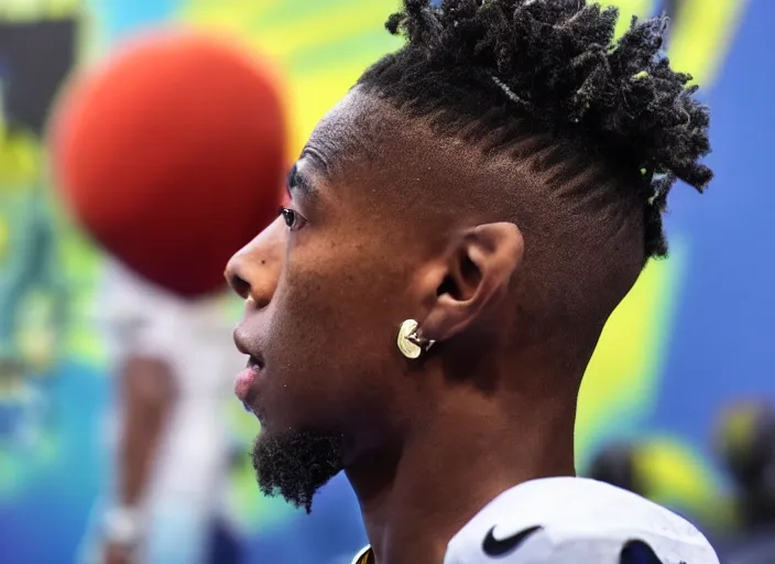 Prompt: side profile shot of kentrell gaulden youngboy never broke again, 8 k