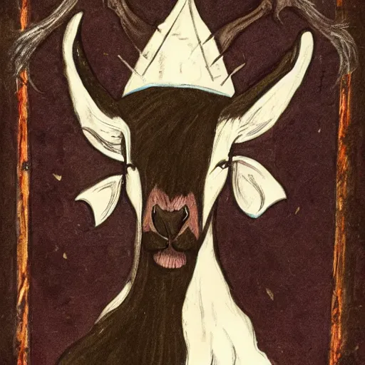 Image similar to a witch as a goat