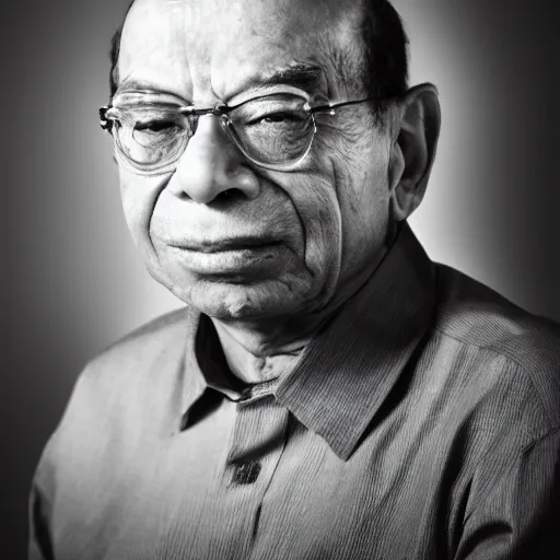 Image similar to mohammad hatta, perfect faces, lighting, 5 0 mm, award winning photography