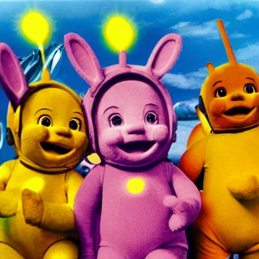 Prompt: Teletubbies as LSD