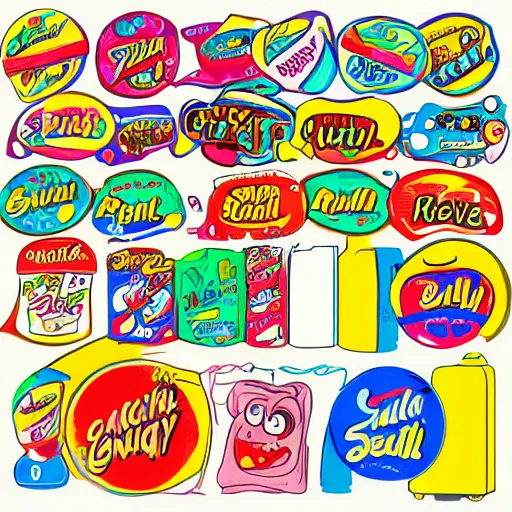 Prompt: retro 9 0 s nostalgia hand - drawn clipart ( png ) & svg, vintage toys, 9 0 s candy, gumball machine