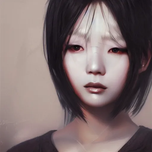 Image similar to detailed realistic korean female character cyberpunk, realistic, art, beautiful, 4K, artstation, detailed, punk, looking straight forward, realistic eyes