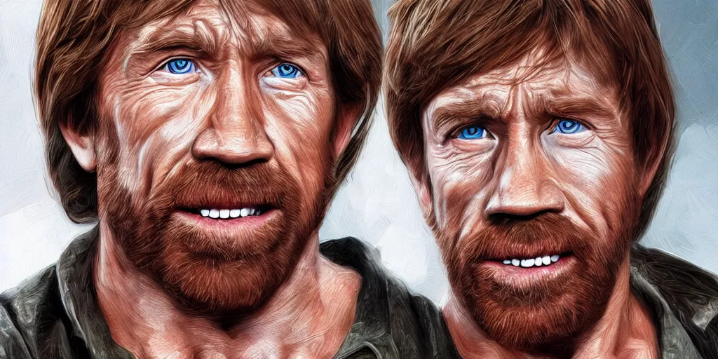 Image similar to highly detailed portrait of chuck norris, digital painting, trending on artstation, high resolution, transparent background