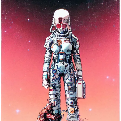 Prompt: a space - girl, 1 / 6 katsuya terada, cyberpunk