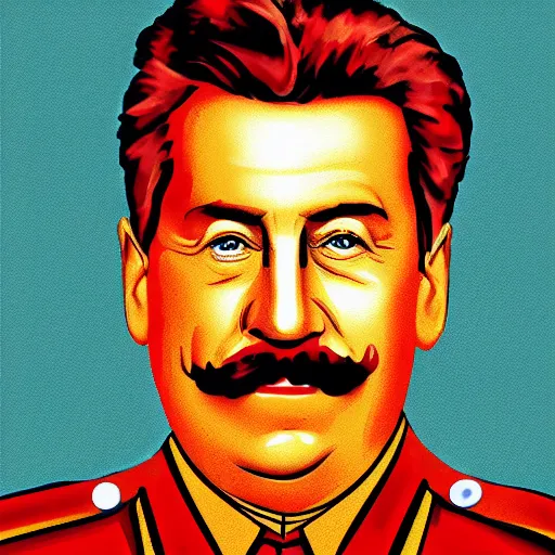 Prompt: color portrait of stalin, accurate digital art