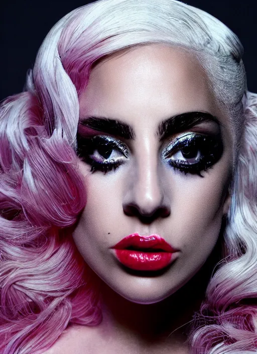 Image similar to lady gaga by nick knight, born this way, born this way album, red weapon 8 k s 3 5, cooke anamorphic / i lenses, highly detailed, cinematic lighting