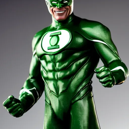 Prompt: A photo of green lantern performer by Jamie Foxx, highly detailed, 8K