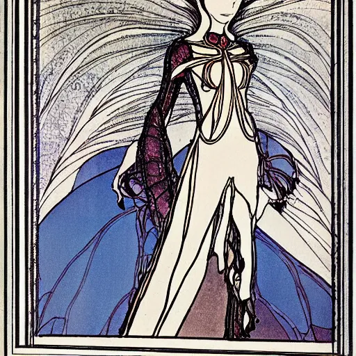 Image similar to nausicaa of the valley of the wind by Harry Clarke