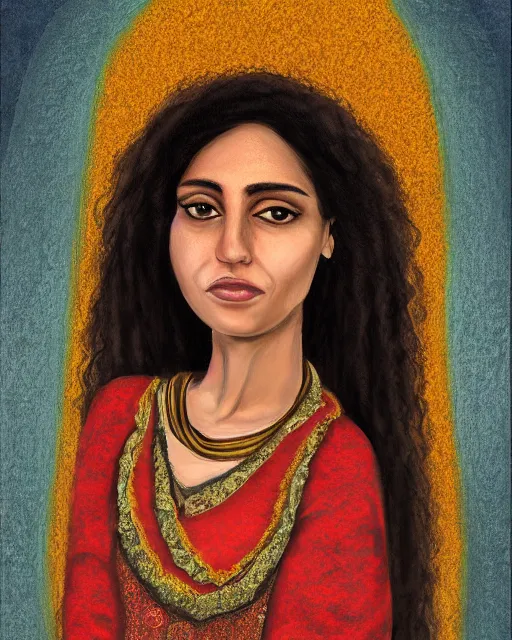 Image similar to an award winning portrait of the beautiful sherazade by rafael