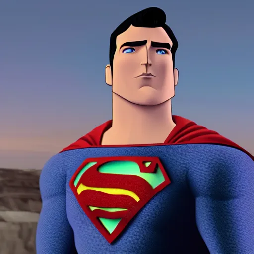 Prompt: Film still of Superman, from Star Wars: The Clone Wars (2008–2020 TV Series)