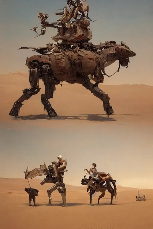 Image similar to 🐎 as 🐼 as 🐋 as 🤖 as 👽 as 🐳, desert photography, by krenz cushart, by greg rutkowski, by edgar maxence