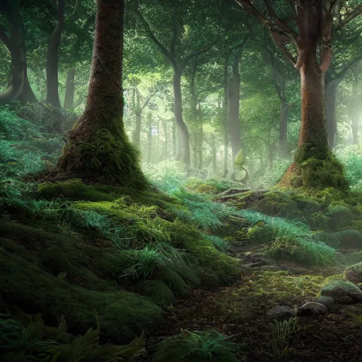 Prompt: 8 k hd detailed octane render of an enchanted fae forest