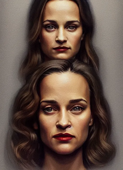 Image similar to twin peaks movie poster art, portrait of alicia vikander, from scene from twin peaks, clean, simple illustration, nostalgic, domestic, highly detailed, digital painting, artstation, concept art, smooth, sharp focus, illustration, artgerm, donato giancola, joseph christian leyendecker, wlop