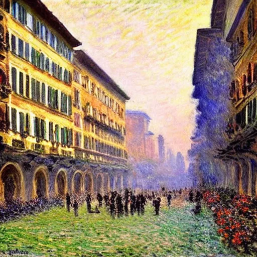 Image similar to milan italy by monet