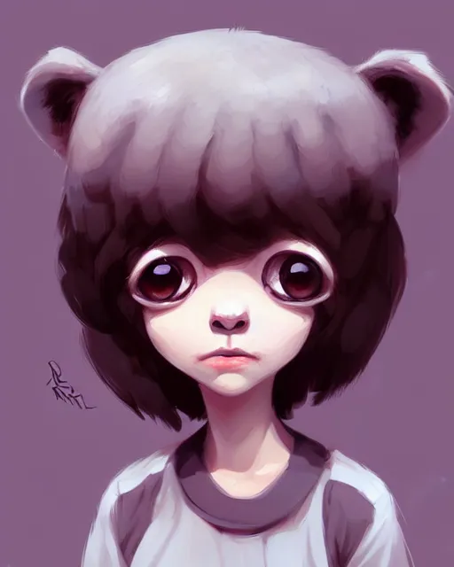 Prompt: a cute sloth, big eyes, digital painting by krenz cushart, ilya kuvshinov, artstation