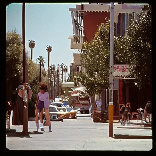 Prompt: venice, california in 1 9 7 0, dreamy, ethereal