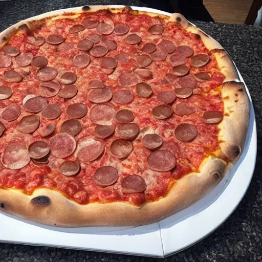 Prompt: giant pizza, world record