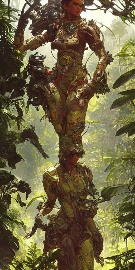 Prompt: an alien jungle landscape, apex legends, epic lighting, sketch illustration, ultra detailed, art by artgerm and greg rutkowski and alphonse mucha