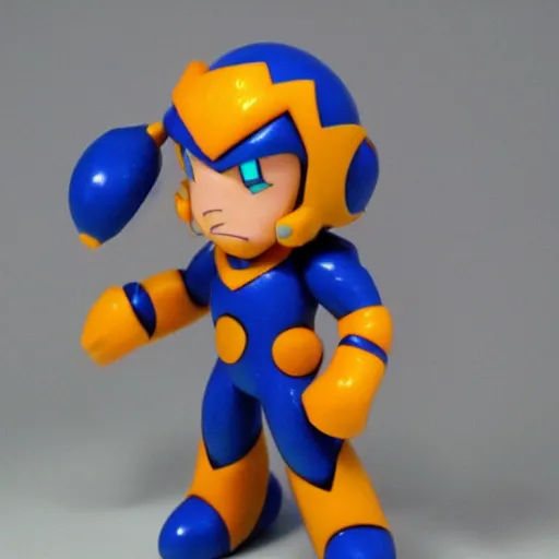 Prompt: megaman claymotion, scary, nightmare