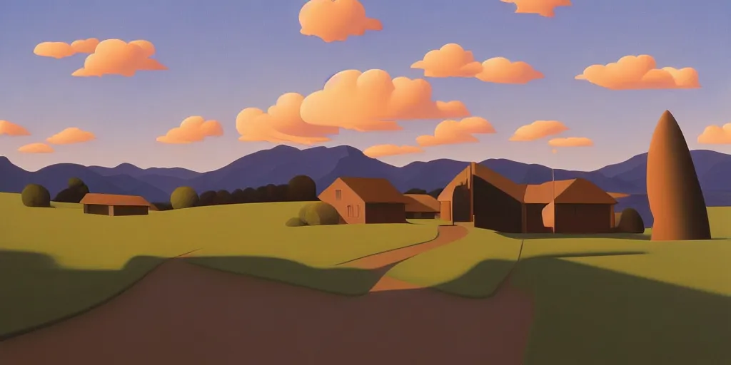 Image similar to weird, blue sky, summer evening, kenton nelson