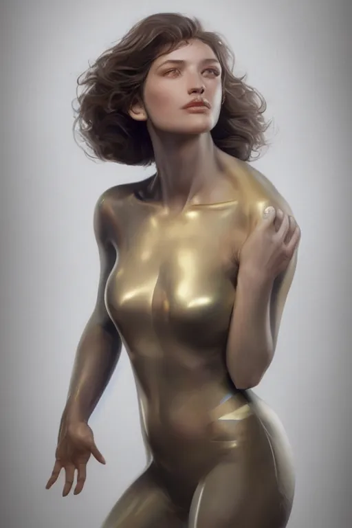 Prompt: Ctulhu world single female character creation, bodysuit, reflections, focus, detailed, realistic eyes, symmetric body features proportions, golden ratio face, intricate facial skin details, award winning, trending in cgsociety artstation deviant art, octane render, boris Vallejo and Tom Bagshaw