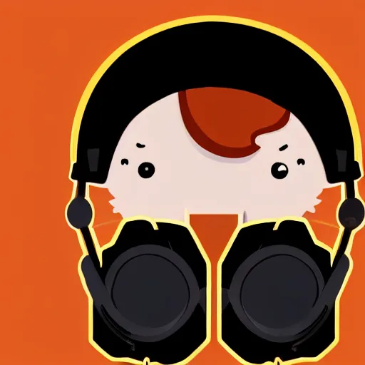 Image similar to streamer on twitch with black hat, stubble, ginger hair, orange hair, black cap, stubbles, red headphones, in the style of tatsuro kiuchi, art