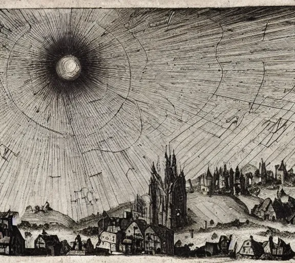 Image similar to 1561 celestial phenomenon over Nuremberg