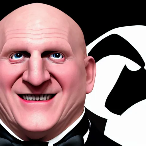 Image similar to Steve Ballmer as The Penguin!! in Batman, 4k, digital art, artstation, cgsociety