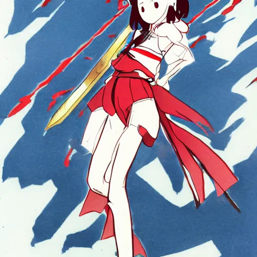 Prompt: perfectly drawn Ryuko Matoi by Yoh Yoshinari