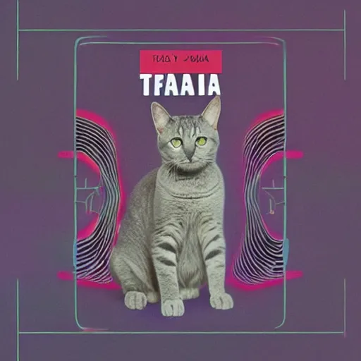 Image similar to gray cat as a tame Impala album