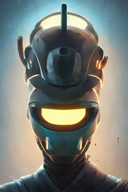 Image similar to epic mask helmet robot ninja portrait stylized as fornite style game design fanart by concept artist gervasio canda, behance hd by jesper ejsing, by rhads, makoto shinkai and lois van baarle, ilya kuvshinov, rossdraws global illumination radiating a glowing aura global illumination ray tracing hdr render in unreal engine 5