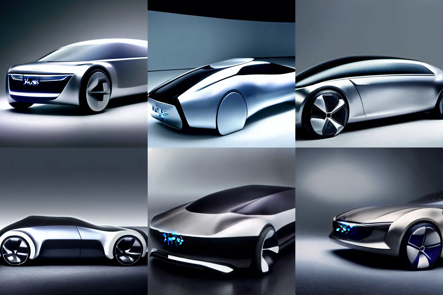 Prompt: photo of a concept car designed by hugo boss