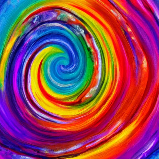 Prompt: swirly vibrant colors painting