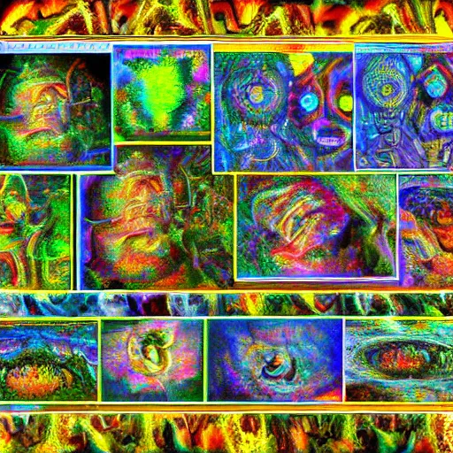 Prompt: google deep dream. ai generated image, but google deepdream