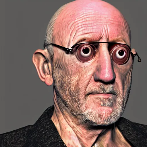 Prompt: mike ehrmantraut, style of multiversus, 3d stylized, portrait, colorful