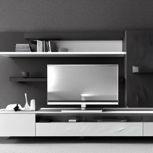 Image similar to minimal style tv furniture, modern architecture, high resolution