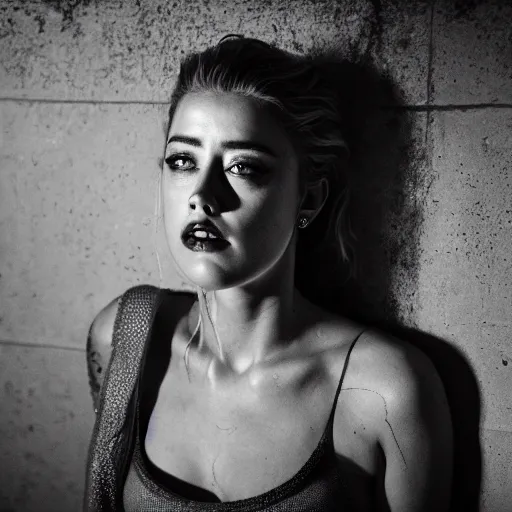 Prompt: amber heard dying inside a prison cell, ultra realistic, canon 3 5 mm portrait photography, 8 k