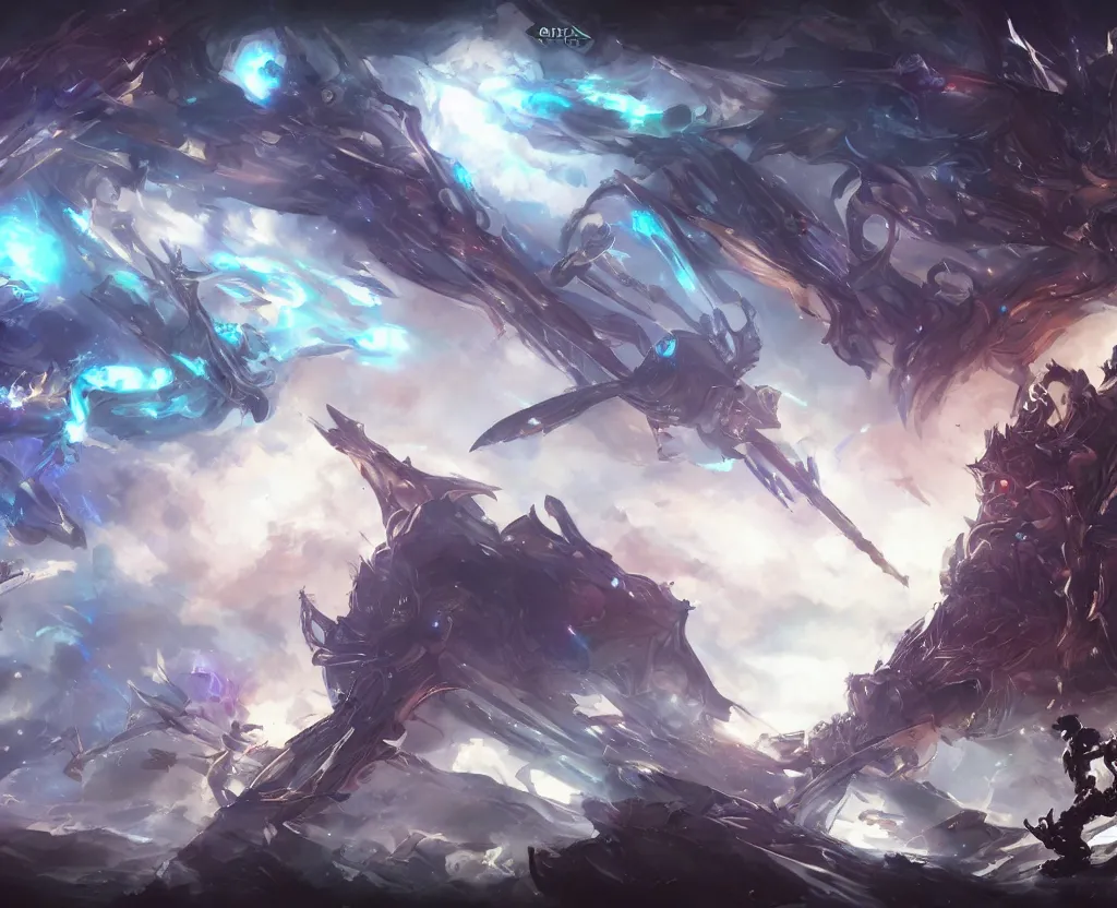 Prompt: login screen for a science fiction mmo, final fantasy xiv, maplestory, epic scale, trending on art station, videogame concept art, abstract tech art, lo - fi