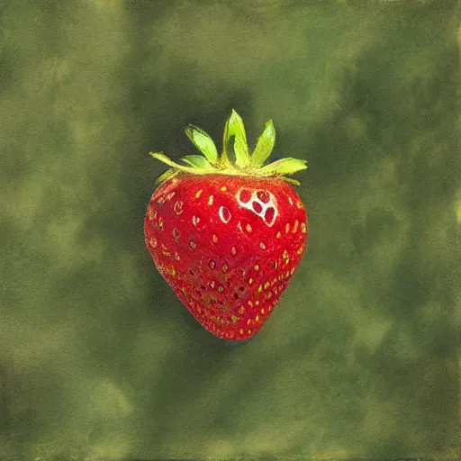 Image similar to strawberry in trial, hyperreal