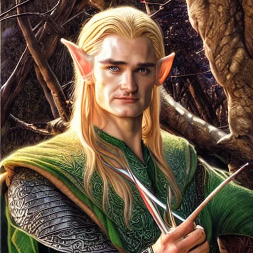 Prompt: fair elven prince Legolas by Mark Brooks, Donato Giancola, Victor Nizovtsev, Scarlett Hooft, Graafland, Chris Moore