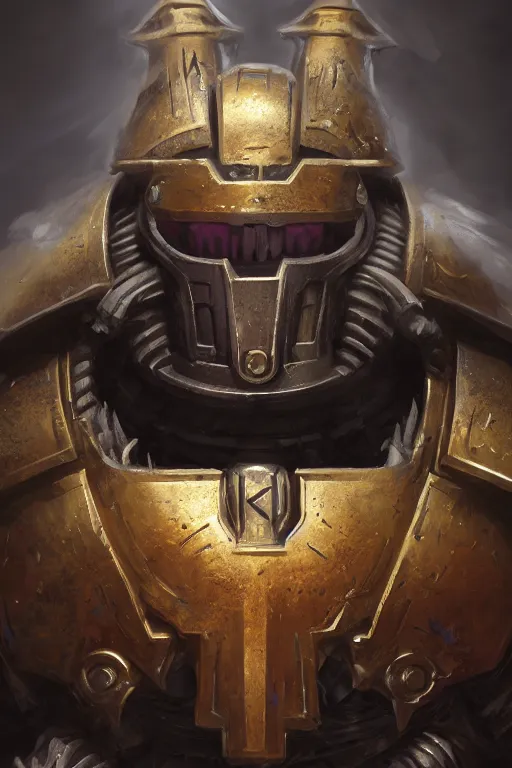 Image similar to armor portrait heros warhammer 4 0 k horus heresy fanart - the primarchs emperor by johannes helgeson animated with vfx concept artist & illustrator global illumination ray tracing hdr fanart arstation zbrush central hardmesh 8 k octane renderer comics stylized